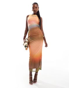 Dresses by Rare Too good to only wear once Ombre design Round neck Sleeveless style Zip-back fastening Bodycon fit Ombre Mesh Dress, Fitted Gradient Maxi Dress, Luxury Ombre Maxi Dress For Women, Tie-dye Maxi Dress For Beachwear, Tie-dye Maxi Beach Dress, Orange Ombre, Satin Slip Dress, Swimwear Sale, Maxi Dress Trend