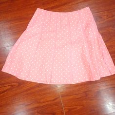 Super Cute Pink Polka Dot Skirt Nwot Flowy Polka Dot Skirt With Ruffles, Pink Polka Dot Skirt, Kawaii Skirts Pink, Pink Cotton Kawaii Skirt, Knee-length Polka Dot Flowy Skirt, Polka Dot Shirt, Dot Skirt, Polka Dot Skirt, Gold Polka Dots