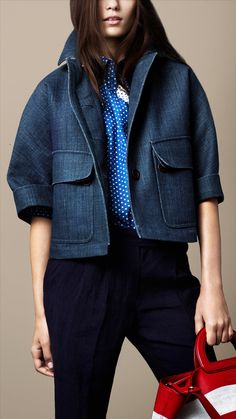 Mode Kimono, Burberry Jacket, Linen Jacket, Looks Chic, 가을 패션, Work Outfits Women, Mode Inspiration, Shibori