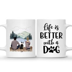 PRICES MAY VARY. Unique Gift for Dog Mom, Dog Dad: our custom dog coffee mugs will give any dog lover women & men a big hug. Both the sentimental artwork & message on the mug will move them into happy tears. Add Your Personal Touches: you're can customize the appearance of dog owners, dog breeds, their name to a on-of-a-kind personalized dog coffee mug for dog mom, dog dad. Long-lasting Mug Gift for Dog Lover: personalized gift for dog lover women and men are made of durable ceramic material whi Names Dog, Epoxy Tumbler Dog Mom, Dog Couple, Dog Mom Cup, Pet Mug Design, Dog Mom Coffee Mug, Dog Coffee Mugs, Personalized Dog Gift, 2 Dogs