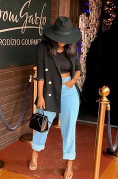 Urban Chic Outfits, Brunch Outfits, Outfits To Try, Looks Street Style, Brunch Outfit, Outfits With Hats, Date Outfits, Blazer Outfits, Urban Chic