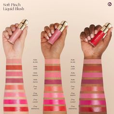 Rarebeauty Blush Swatches, Best Rare Beauty Blush, Makeup Types, Soft Pinch Liquid Blush, Tiktok Beauty, Jenner Photos, Shingle Colors