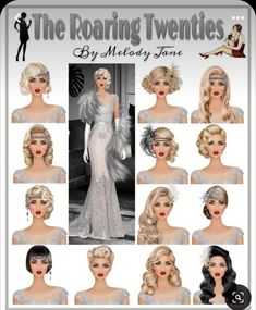 Great Gatsby Dress Ideas Prom, 1920s Hair Hat, Gaspy Outfits Roaring 20s, 1920s Bridal Headpiece, Great Gatsby Attire For Women, 1920s Wedding Hair Long, 1920s Black Women Fashion, Great Gatsby Updo Hairstyles, Formal Vintage Hairstyles