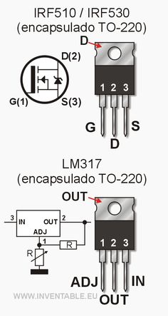 two different types of electronic components, one with an invertible circuit and the other with