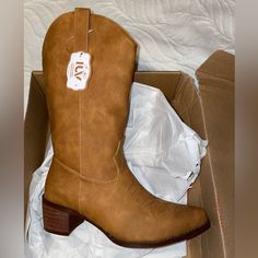 These Are New In Box (Box Slightly Damaged But Boots Are Brand New) Sizing Information In Photos Boots Waterproof, Shoes Heels Boots, Mid Calf, Faux Suede, Shoes Women Heels, Heeled Boots, Womens Boots, Shoes Heels, Size 6