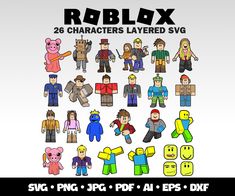 roblox characters layered svg cut file