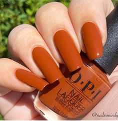 30 Nails, Opal Nails, Orange Nail Designs, Fall Nail Polish, September Nails, Fall Orange