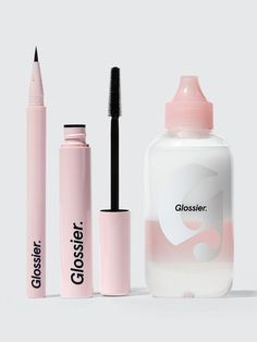 Glossier Pro Tip Liquid Eyeliner Launch Glossier Makeup Kit, Lash Slick, Tattoos For Women On Thigh, Glossier Products, Glossier Skincare, Makeup Glossier, Natural Makeup Products, Mascara Remover, Gentle Makeup