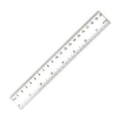 a ruler is shown on a white background with clippings for text or image