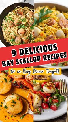 9 delicious bay scallop recipes for an easy dinner tonight with text overlay