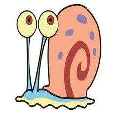 an image of a snail with two eyes on it's back and one eye closed