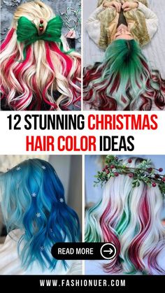 Christmas Hair Color Ideas For Blondes, Red Hair Spray, Bleaching Your Hair, Vivid Hair Color, Hair Chalk, Subtle Highlights