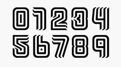 the numbers are black and white in different styles, including one that has been made out of