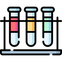 three test tubes filled with colored liquids