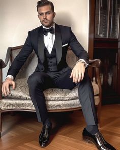 Work Causal, Men's Tuxedo Wedding, Wedding Suits Men Black, Wedding Tux, Black Suit Wedding, Dinner Suit, Groom Tuxedo, Men Suit