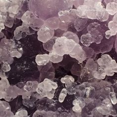 some ice crystals that are purple and white