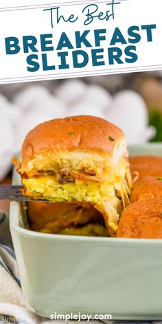 the best breakfast sliders are made with egg and cheese