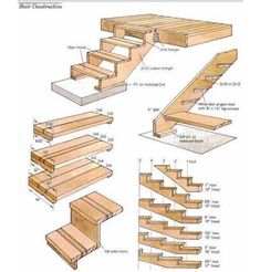 the steps are made out of wood and have instructions to make them look like they're