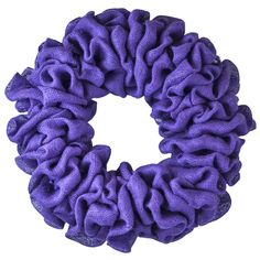 a purple scrunffle on a white background