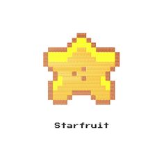 an image of a star fruit pixel art