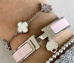 Silver And Pink Jewelry, Pink Jewelry Aesthetic, Pink Jewellery, Aesthetic Tumblr