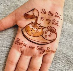 a person's hand with some writing on it that says, be the fun to my pair