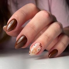 Simple Fall Nails, Smink Inspiration, Makijaż Smokey Eye, Thanksgiving Nails, Short Acrylic Nails Designs, Oval Nails