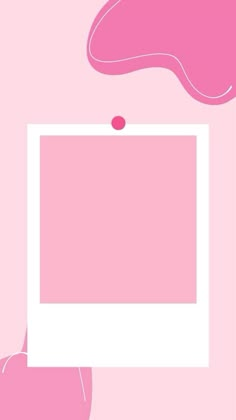 an abstract pink background with a square frame in the shape of a hand holding a heart