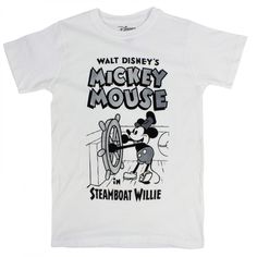 mickey mouse steamboat willie t - shirt from walt's mickey mouse tees for kids