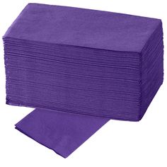 purple napkins stacked on top of each other