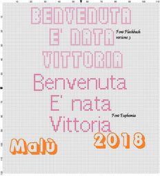 a cross stitch pattern with the words'berenuta era vittoia 2013 '