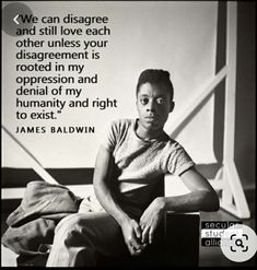 a black and white photo with a quote from james baldwin on the subject of this image