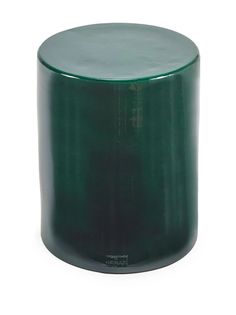 a green plastic container with no lid on a white background, it is also used for storage