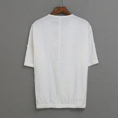 Men Linen Collarless Loose Short Sleeve Shirt
Size Chat： White Solid Color Beach Shirt, White Solid Color Shirt For Summer, Plain V-neck Shirt For Summer, White Shirt For Summer, Casual White V-neck Shirt, White Half Sleeve Shirt For Summer, Casual V-neck Plain Top, White Half Sleeve Summer Shirt, Short Sleeve Solid Color Beach Tops