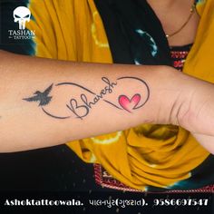 TashanTattoo
AshokTattooWala
S.20. Tirupati plaza
Opp. New bus stand
Near gd modi collage
Palanpur (gujrat)
9586697547
9687533310 Tettu Design Tattoo For Girl, Infinity With Name Tattoo, Name With Design Tattoo, Infinity Tattoo Designs For Women, Name Tattoo With Design, Name With Butterfly Tattoo, Infinity Tattoo Designs With Name, Infinity Tattoo With Names, Name Tattoos For Women