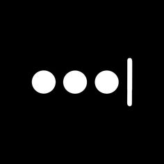 three white circles on a black background with the word'i'in between them