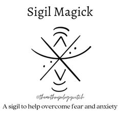 the sigil magick logo with an image of two crossed arrows in black and white