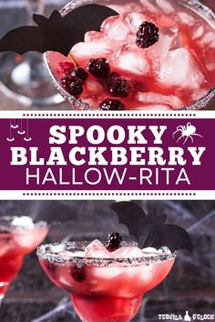 spooky blackberry margarita Premixed Cocktails For Party, Adult Halloween Drinks Cocktails, Batch Cocktails Halloween, Cocktails Tequila, Spooky Halloween Cocktails, Halloween Drinks Alcohol Margarita, Spooky Tequila Drinks, Witch Margarita, Color Changing Margarita