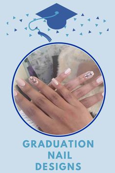 43+ Graduation Nail Designs momma teen College Graduation Nails, Nails For Graduation, Famous Nails, Graduation Nail Art, Graduation Nail Designs, Graduation 2025, Tropical Vacation Nails, Nails Oval