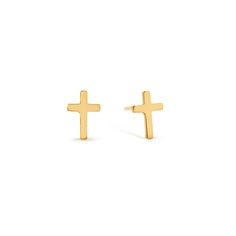 Gold Cross Stud Earrings Women, 14K Gold Earrings, Solid Gold Earrings – AMYO Jewelry Cross Stud Earrings, Bday List, Cross Earrings Studs, Sapphire Studs, Moon Studs, Nose Jewelry, Solid Gold Earrings, Tiny Studs, Earrings Women