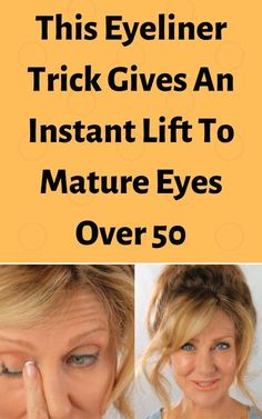 Hooded Eye Makeup Tutorial, Makeup Life Hacks, Makeup Over 50, Makeup Tips For Older Women, Makeup For Older Women, Bangs For Round Face, Instant Lifts, Face Makeup Tips, Eye Liner Tricks