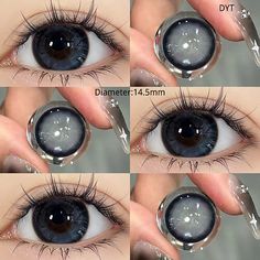 콘텍트 렌��즈 Korean Contact Lenses, Shine Eyeshadow, Cool Contacts, Cosmetic Contact Lenses, Beautiful Eyes Color