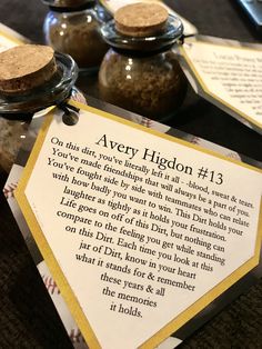 there is a message written in the jar next to some cookies and other things on the table