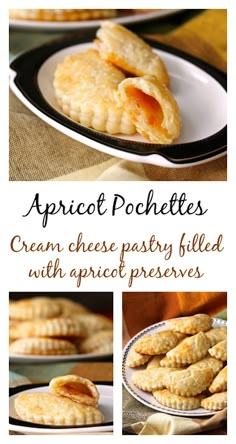 apricot pochetes with cream cheese pastry filled with apricot preserves