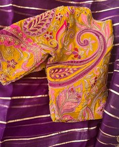 Saree Combination, Fashionable Saree, Blouse Works, Model Blouse, Latest Model Blouse Designs, Silk Saree Blouse Designs, Trendy Blouse