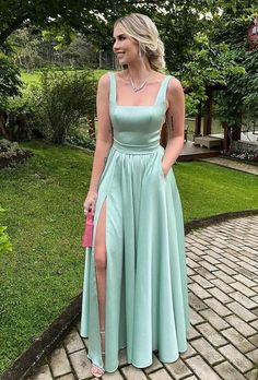 Satin Sleeves, Satin Prom Dresses, Summer Formal, Prom Dress Inspiration, Cute Prom Dresses, Formal Party Dress, Pretty Prom Dresses, Custom Size Dresses, Wedding Guest Outfit Summer