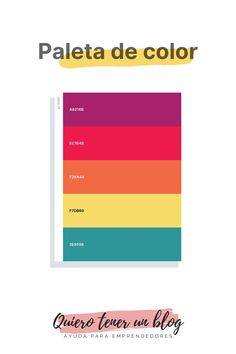 the color palette is shown in different colors