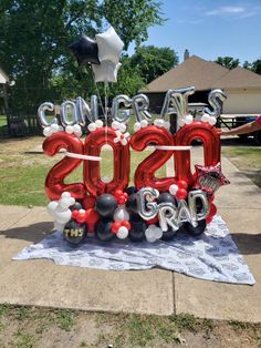 some balloons are in the shape of numbers