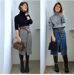 Crayon Outfit, Mexico Fashion, Skirt Inspiration, Street Style Fall Outfits, Smart Outfit, Cold Weather Fashion, Fashion Hacks Clothes, Casual Work Outfits, Autumn Fashion Women