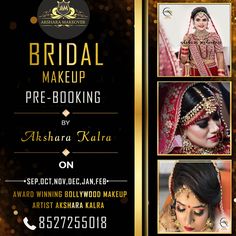 Bridal Makeup Services, Instagram Makeup Artist, Makeup Artist Branding, Bollywood Makeup, Makeup Prices